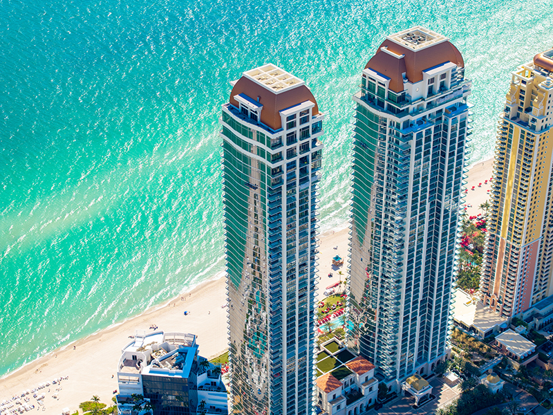 high rise luxury beachfront condos
