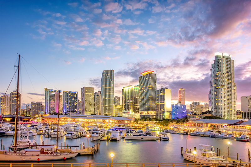 miami skyline harbor florida